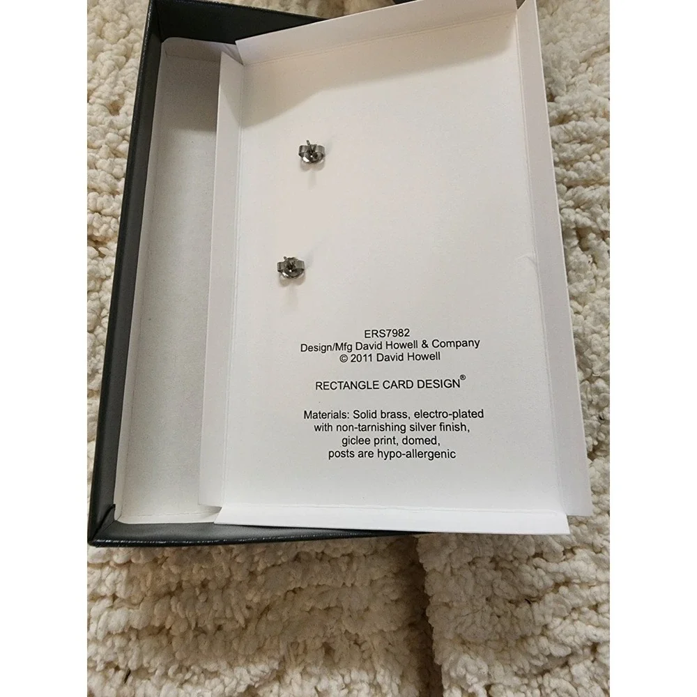 David Howell Single Cherry Blossom Earrings Sakura Pink Floral Studs ERS7982